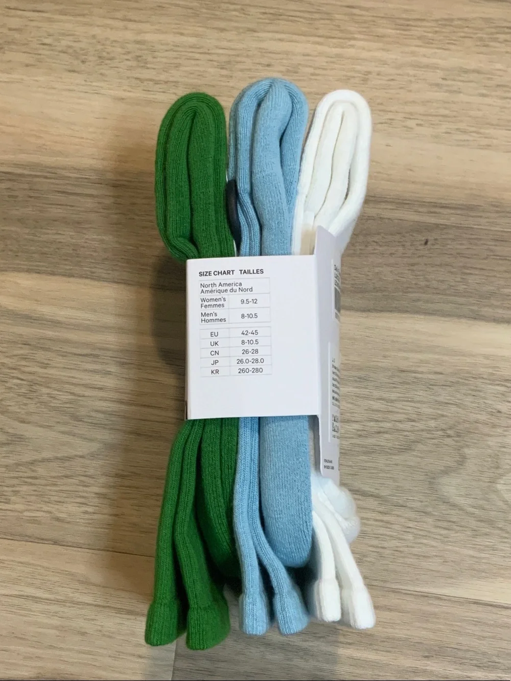 lululemon athletica Daily Essential Crew Socks - Green, Blue, White (3 Pack)